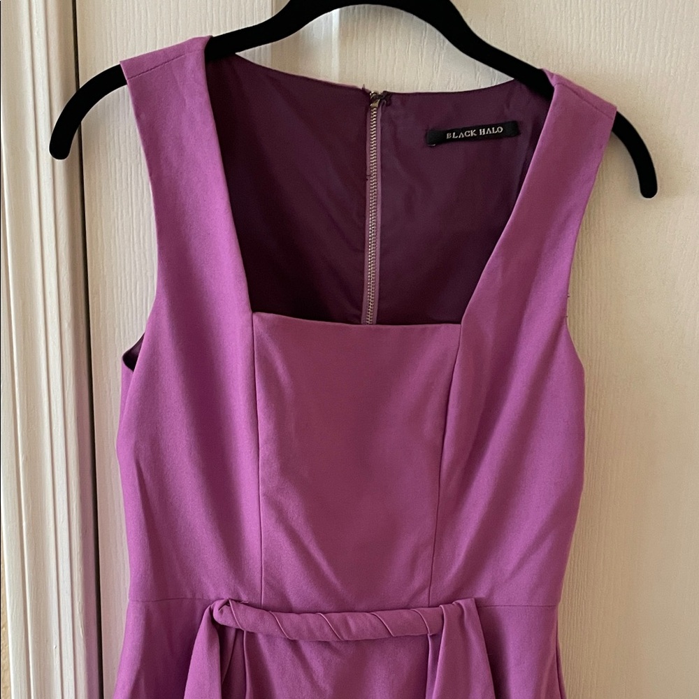 Black Halo Fuchsia Midi Dress